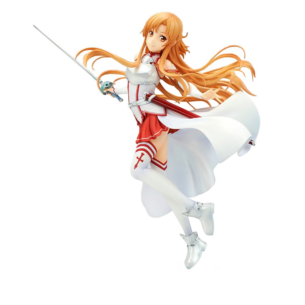 22cm Sword Art Online Anime Figure Asuna Aincrad Action Figure Ordinal Scale - Asuna Figure Collection Model Doll Toys Gift