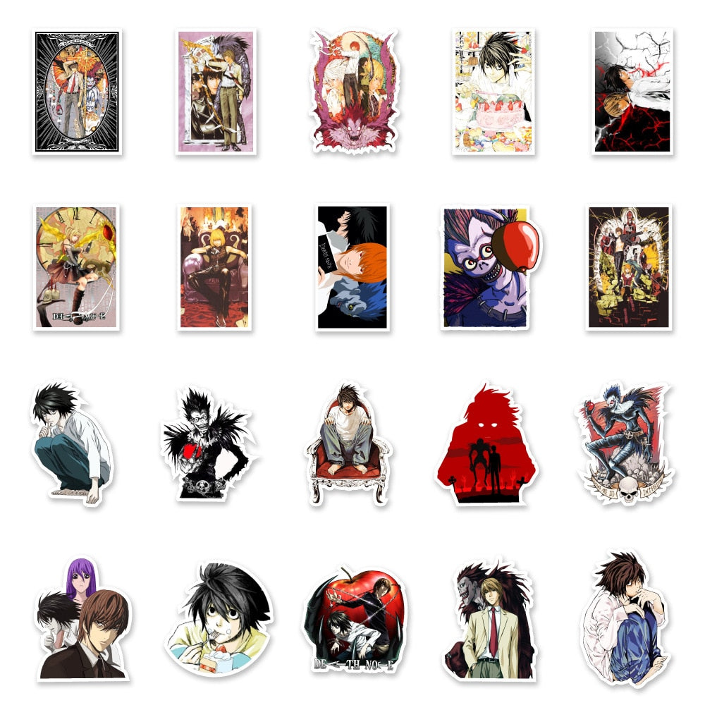 10/30/50pcs Anime DEATH NOTE Graffiti Stickers Laptop Luggage Motorcycle Phone Skateboard Helmet DIY Toys Kids Decal Stickers