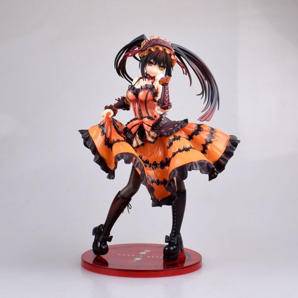 22cm Anime Sexy Girl Figure Toys Date A Live Tokisaki Kurumi Lingerie Pistol ver. PVC Action Figure Toys Collection Model Doll