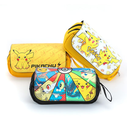 Pokemon Pencil Box Anime cartoon characters Pikachu School Supplies Stationery Schoolbag pencil case Birthday Party Gifts