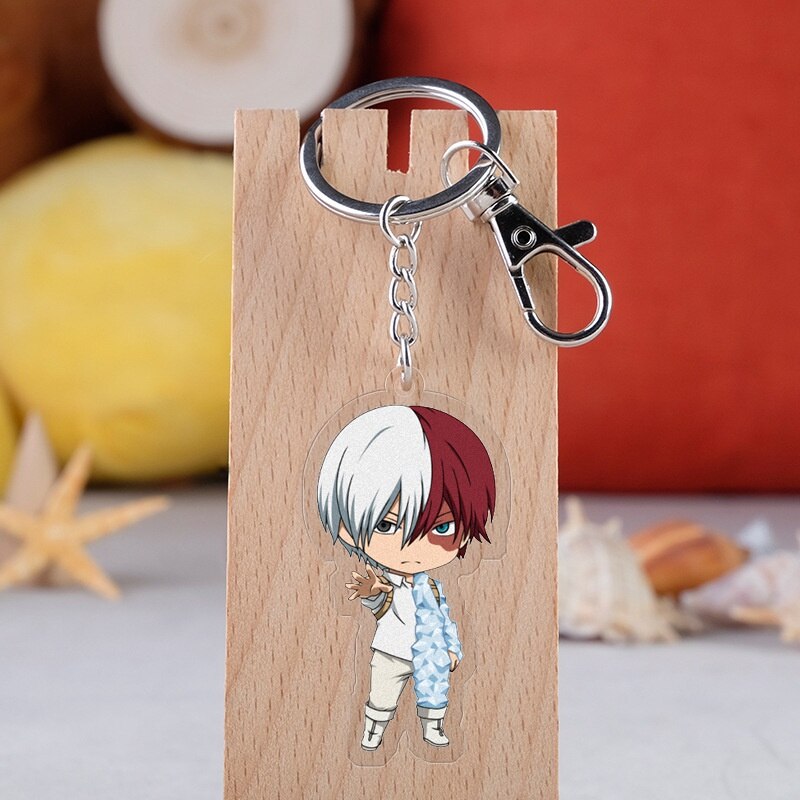 Keychain Anime Character My Hero Academia Deku Acrylic Keyring Japanese Cartoon Bag Handbag Gift For Student Comic Fans