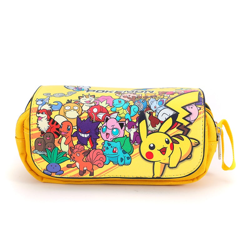 Pokemon Pencil Box Anime cartoon characters Pikachu School Supplies Stationery Schoolbag pencil case Birthday Party Gifts