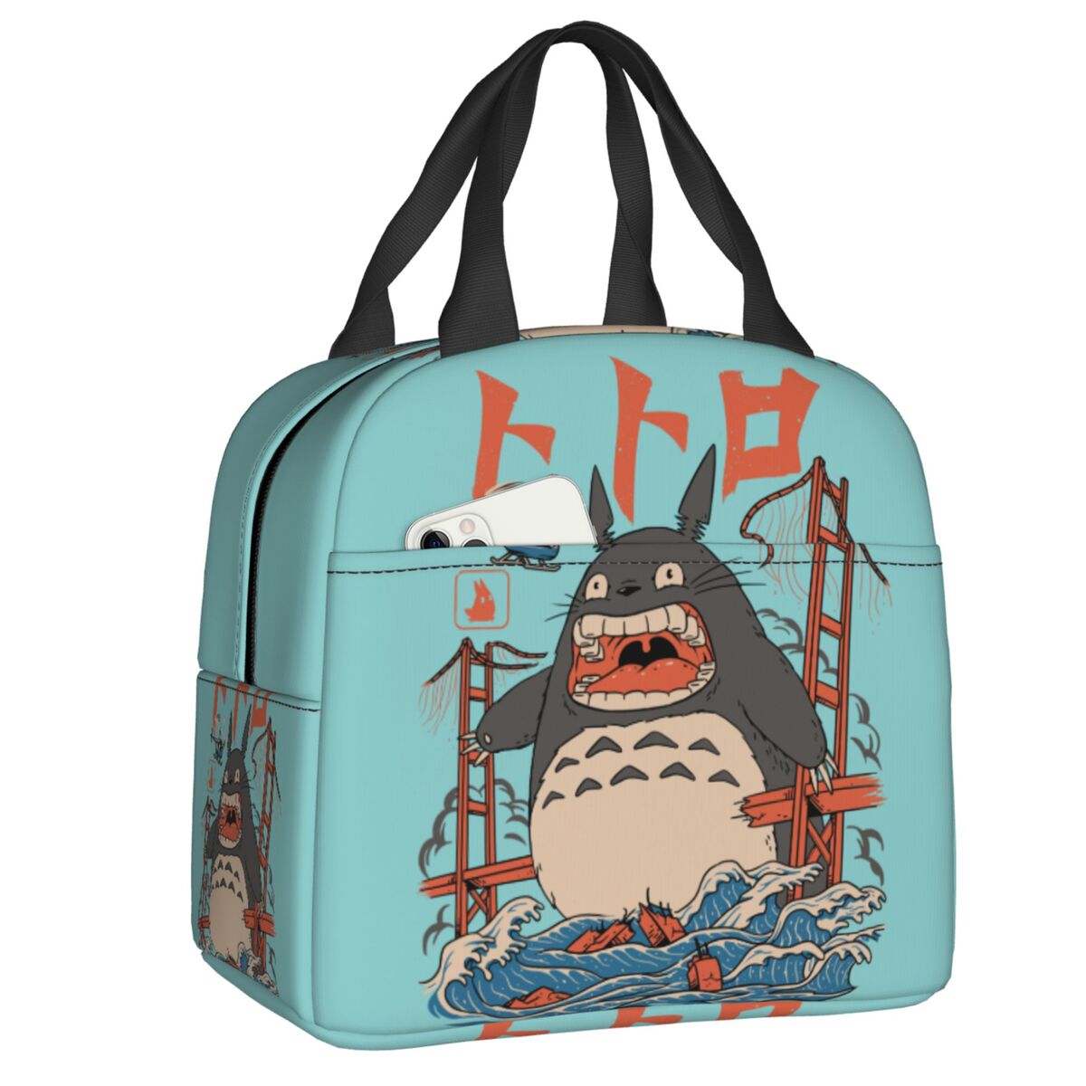 My Neighbor Totoro Insulated Lunch Bag for Women Waterproof Miyazaki Hayao Anime Cooler Thermal Lunch Box Kids School Children