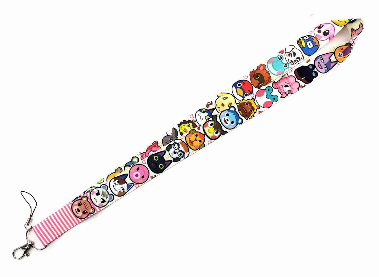 Cartoon Animal Crossing Key Lanyard ID Badge Holders Animal Phone Neck Straps with Keyring Phone Accessories D062