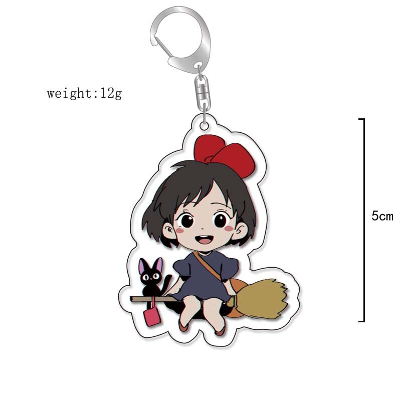 Anime Kiki&#39;s Delivery Service MY NEIGHBOUR TOTORO Spirited Away Cosplay Keychain Acrylic Pendant Backpack Props Accessories Gift