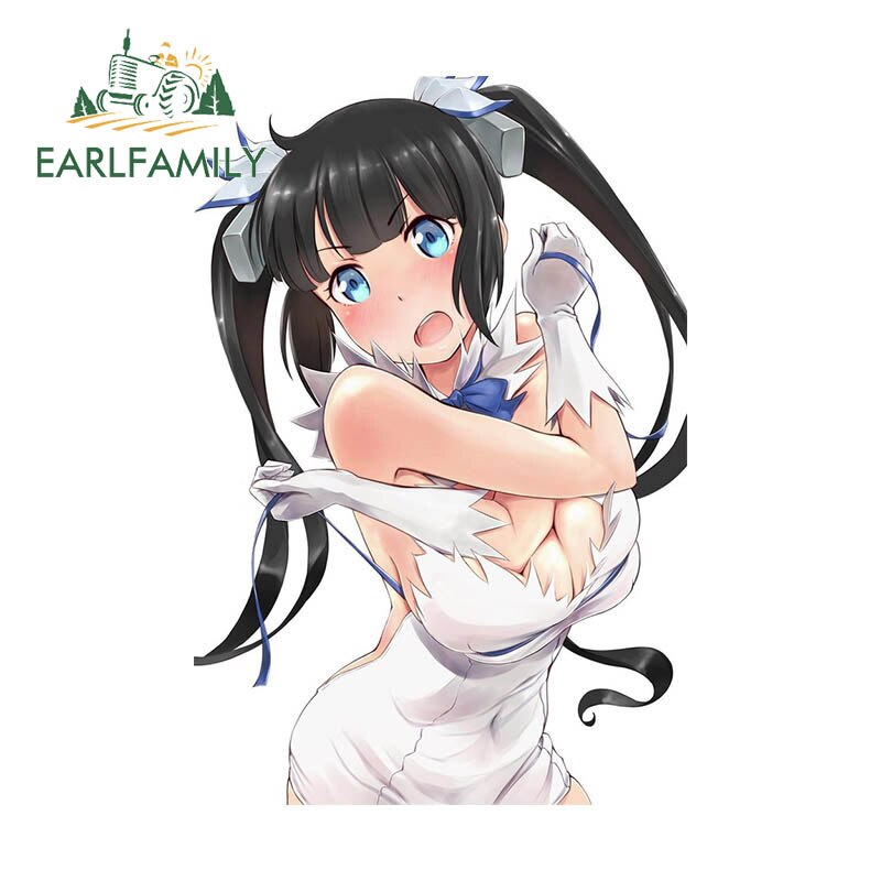 13cm Anime Girl Car Stickers DanMachi - Hestia Bumper Cute Vinyl Decals Personalized Decorative Accessories