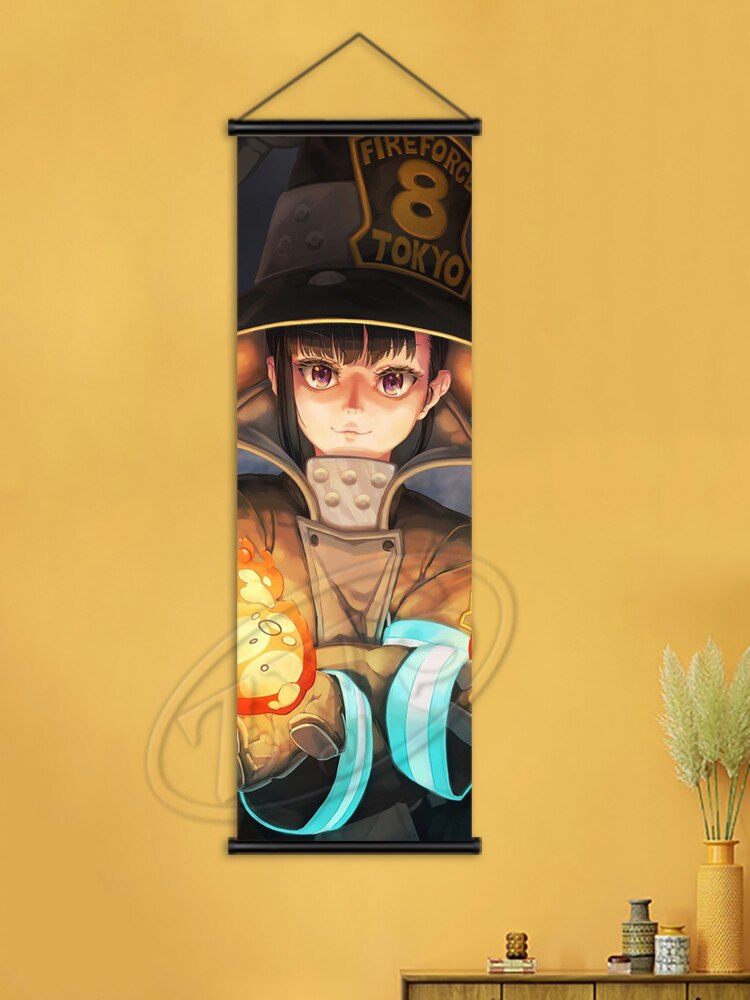 Fire Force Poster Hanging Scrolls Art Mural Shinra Kusakabe Canvas Painting Wall Picture Child Bedroom Home Cuadros Decoration