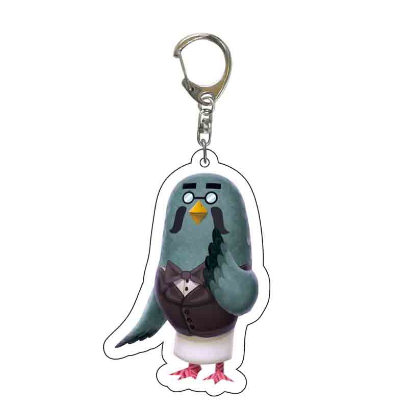 Game Animal Crossing Keychain Cartoon Animal Shaped Acrylic Pendant Keyring Fan Gift