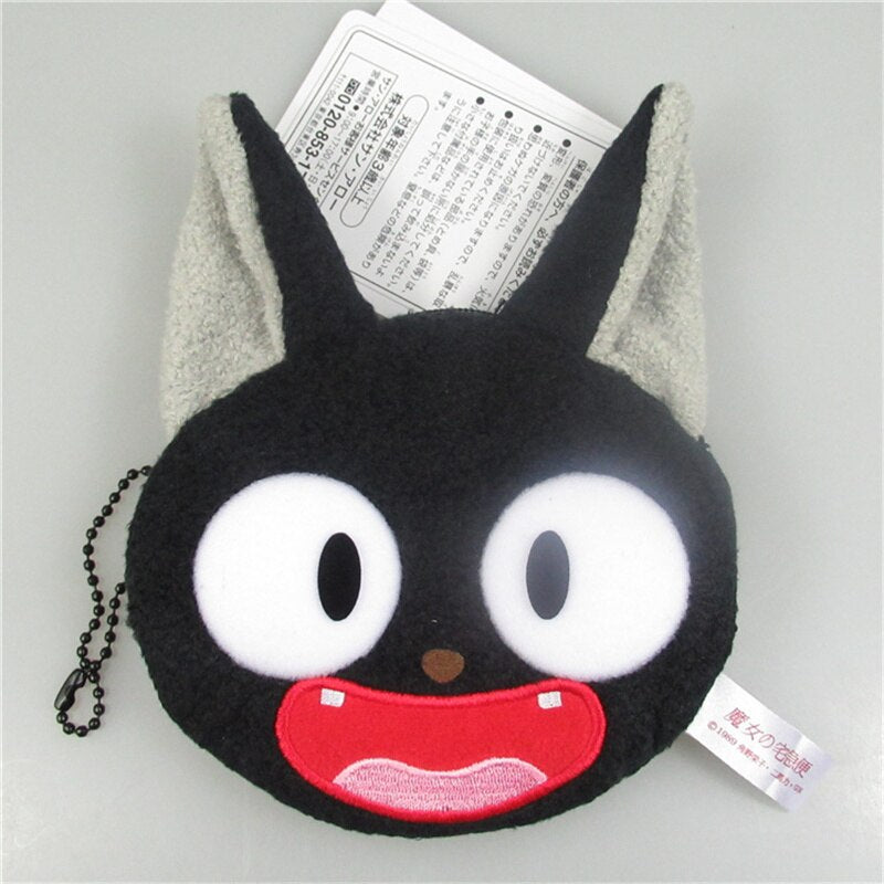 Hayao Studio Ghibli Miyazaki Kiki&#39;s Delivery Service JiJi Wallet Plush Toy Black Cat Kiki Keychain Purse Pendant Stuffed Toy