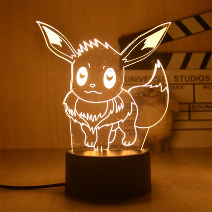 New Pokemon Pikachu Led 3D Night Light Kids Toy Anime Figures Cute Pikachu Bedside Lamp for Children Bedroom Decor Birthday Gift