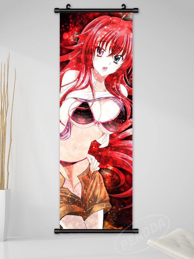 Wall Art Anime Hanging Painting Posters High School DxD Canvas Print Rias Gremory Picture Home Decor Scroll Bedside Background