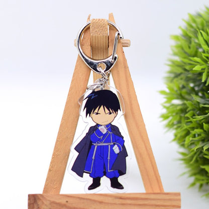 Fullmetal Alchemist Keychain 9 Styles Double Sided Acrylic Cartoon Key Chain Pendant Anime Accessories Keyring Hot Sale