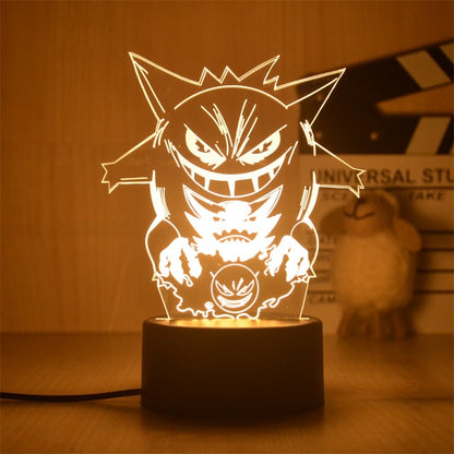 New Pokemon Pikachu Led 3D Night Light Kids Toy Anime Figures Cute Pikachu Bedside Lamp for Children Bedroom Decor Birthday Gift