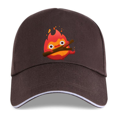 New 2021 The Fire Demon Baseball cap Calcifer Howl Moving Castle Studio Ghibli Men Casual Harajuku Tops Cami