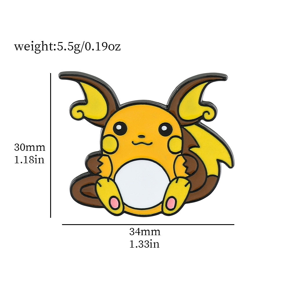 Pokemon Pikachu Anime Metal Enamel Brooch Badges on Backpack Clothing Lapel  jackets Jeans Accessories Jewelry Decoration Gift