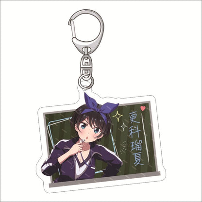 Rent A Girlfriend Keychain Anime Ichinose Chizuru Nanami Mami Sarashina Ruka Sakurasawa Sumi Cute Mold Acrylic Keyrings Jewelry