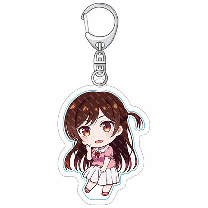 Anime Rent A Girlfriend Kanojo Okarishimasu Charm Keychain Ichinose Chizuru Asami Nanami Sakurasawa Sumi Sarashina Ruka Keyring