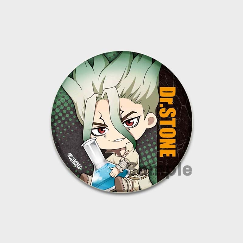 Dr. Stone Lapel Pins Cute Cartoon Figure Enamel Pin Manga Badges for Backpacks Brooches on Clothes Jewelry Accessories Fans Gifts