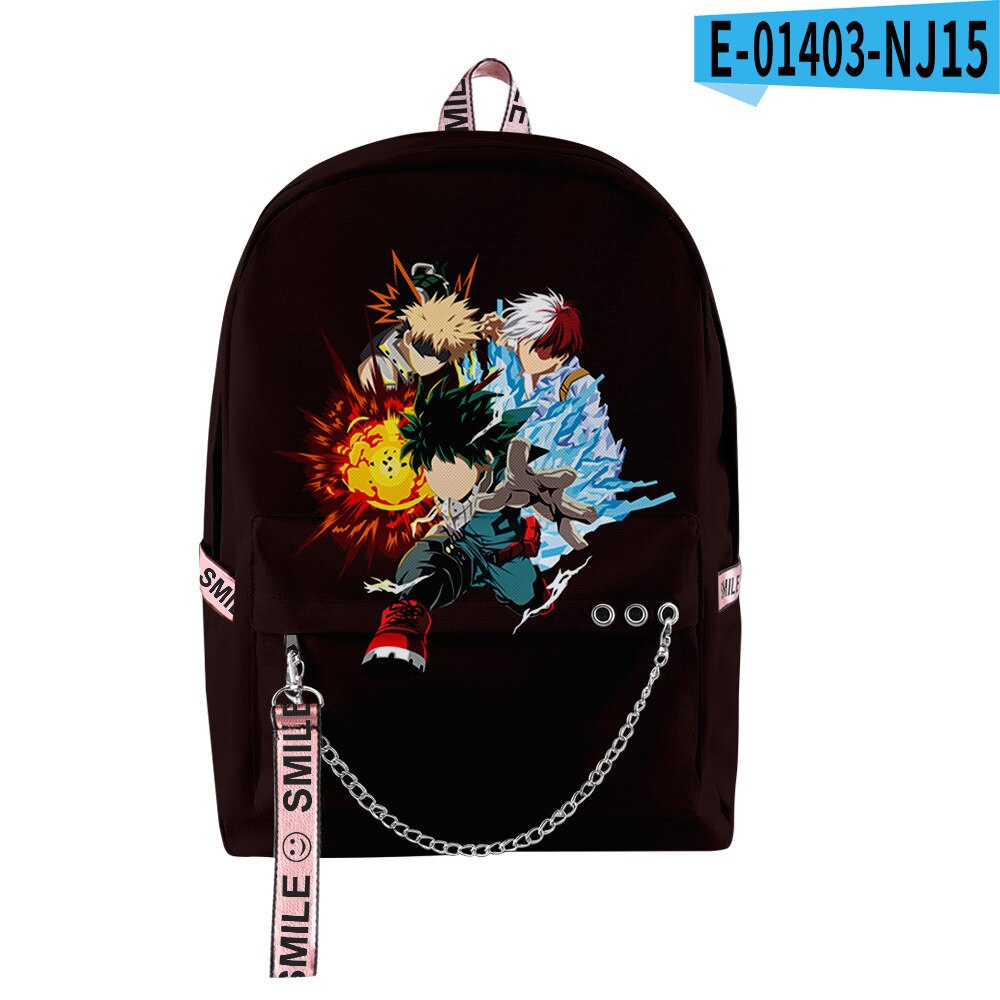 Fashion Novelty My Hero Academia Student School Bags Unisex 3D Print Oxford Waterproof Notebook multifunction Travel Backpacks