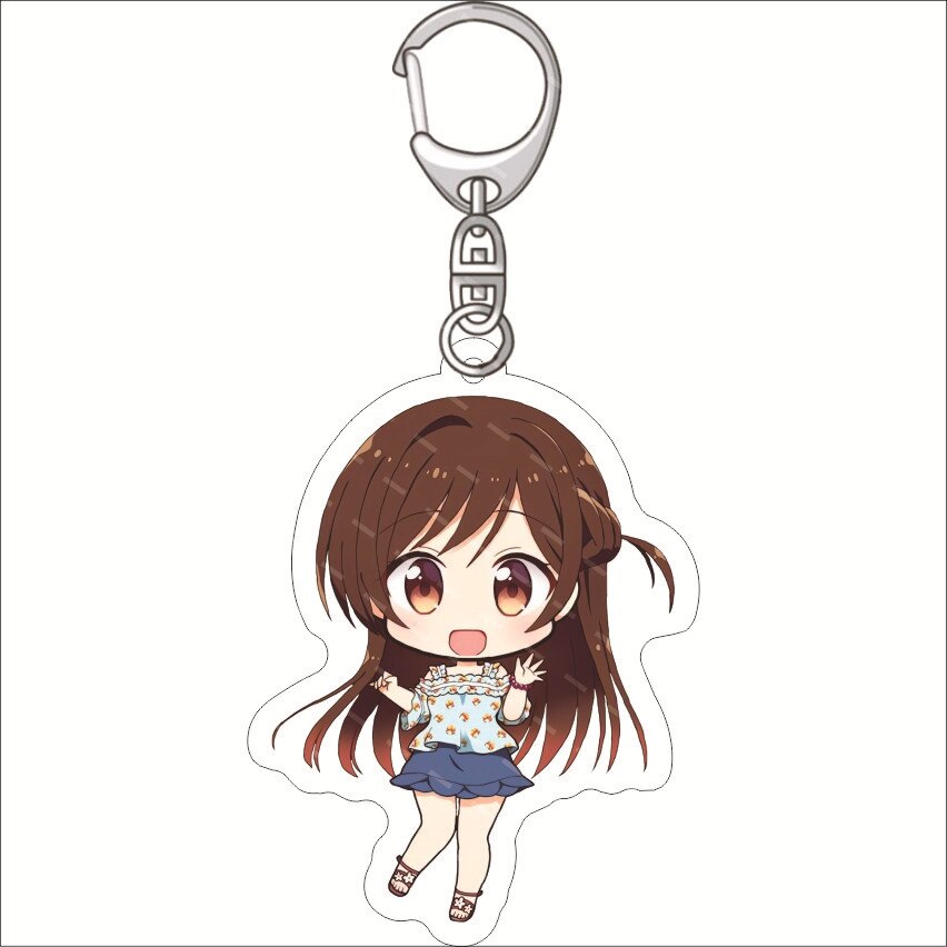 Rent A Girlfriend Keychain Anime Ichinose Chizuru Nanami Mami Sarashina Ruka Sakurasawa Sumi Cute Mold Acrylic Keyrings Jewelry