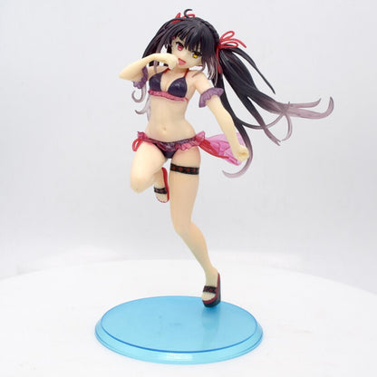 21CM DATE A LIVE  Anime FigureTokisaki Kurumi PVC Action Figure Sexy Swimsuit Bikini Girl Collection Toys Gift