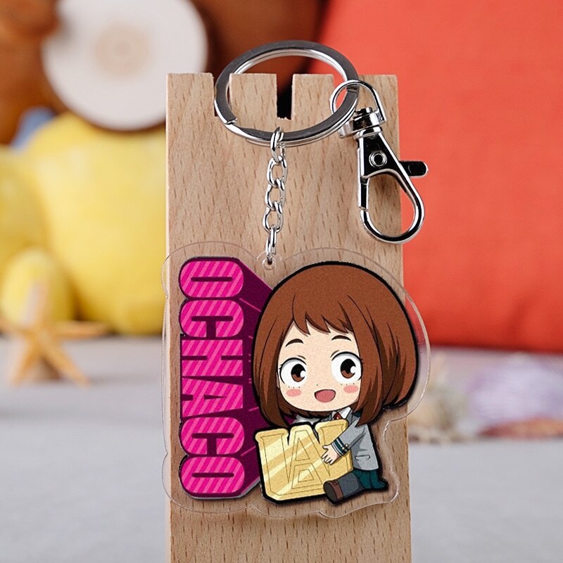 Keychain Anime Character My Hero Academia Deku Acrylic Keyring Japanese Cartoon Bag Handbag Gift For Student Comic Fans