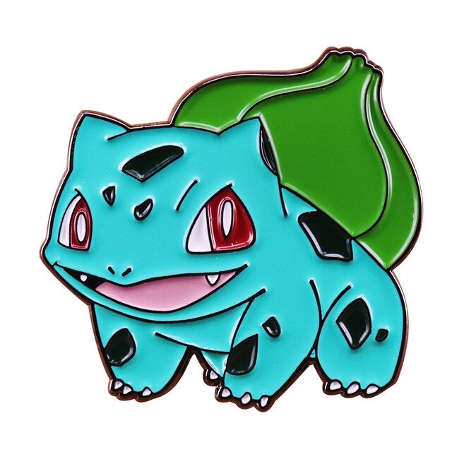 Anime Bulbasaur Enamel Pins Collect Pokemon Metal Cartoon Brooch Backpack Hat Bag Collar Lapel Badges Anime  Fans Gift