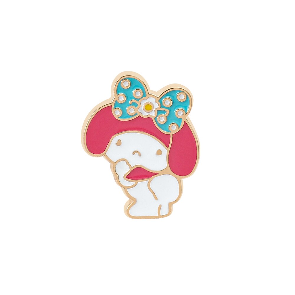 Fashion Kawaii Cinnamoroll My Melody Hello Kitty Sanrio Brooch Strawberry Creative Cute Metal Brooch Wholesale