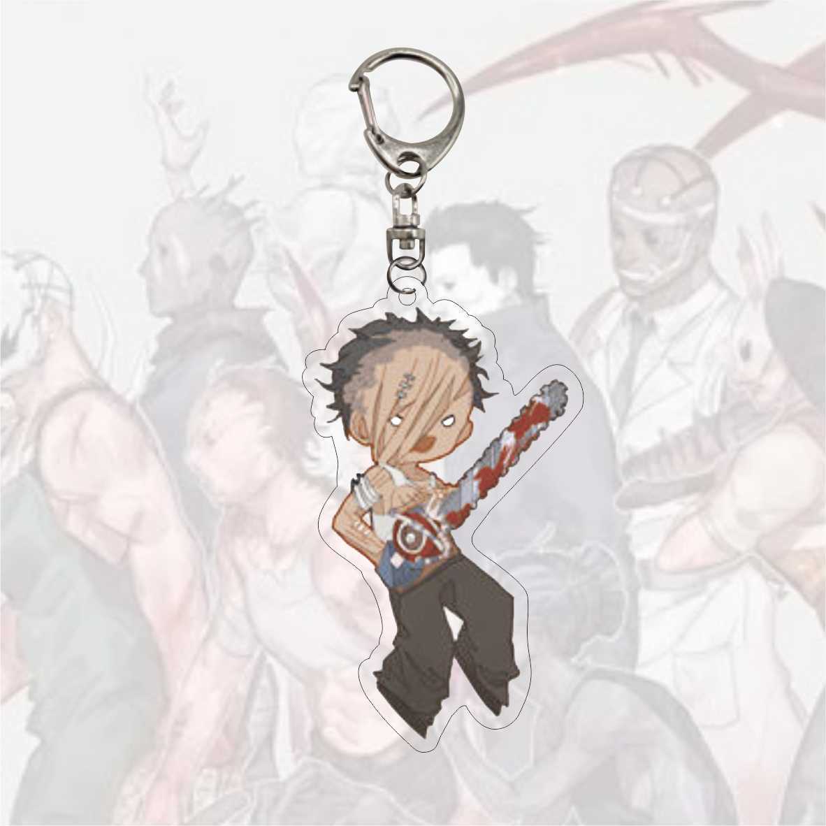 Game Dead by Daylight Gothic Figures Pendant Key Chain The Huntress Trapper Wraith Hillbilly Anime Theme Acrylic Metal Keychain