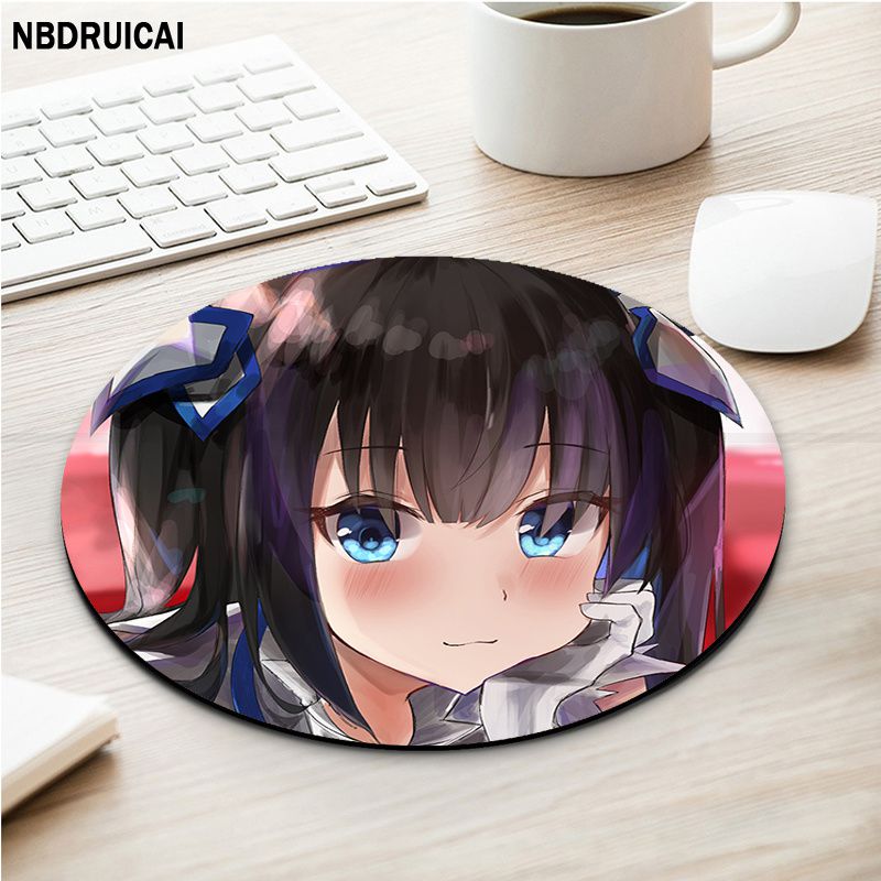 DanMachi Non-slip Round Speed Version Game Computer Keyboard Office Table Mat PC Laptop Mouse Mat For PC Mouse Carpet