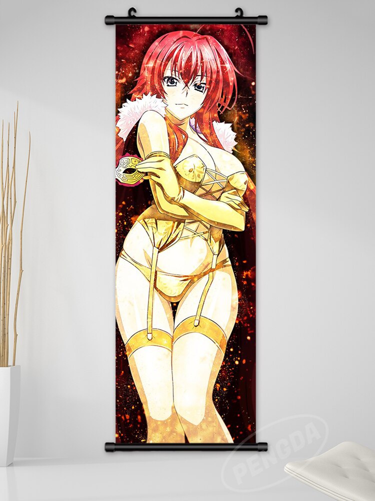 Wall Art Anime Hanging Painting Posters High School DxD Canvas Print Rias Gremory Picture Home Decor Scroll Bedside Background