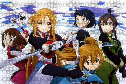 1000 Piece Japanese Anime Sword Art Online Puzzles Wooden SAO Puzzles For Adults Children Educational Toys Gifts