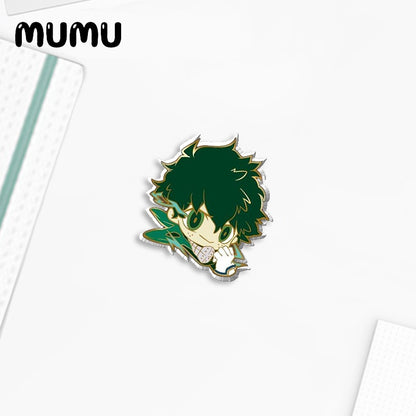 2022 New Anime My Hero Academia Lapel Pin Cute Deku Todoroki Acrylic Brooches Handmade Epoxy Jewelry Shirt Bag Badge