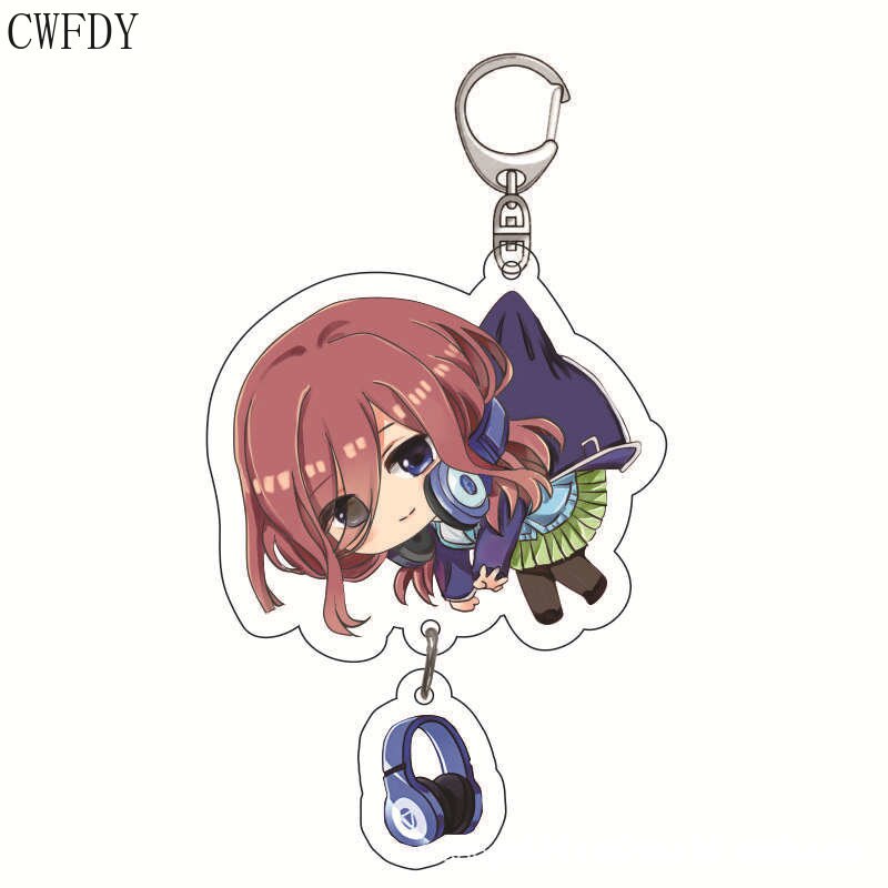 The Quintessential Quintuplets Keychain Anime Figure Nakano Ichika Nino Miku Yotsuba Itsuki Sisters Acrylic Charm Key Chain Gift