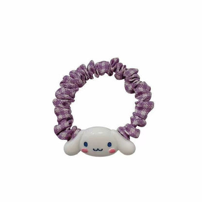 New Cartoon Sanrio Hello Kitty Cinnamoroll My Melody Kuromi Hair Ring Cute Sweet Girl Hair Accessories Simple Cartoon Headdress