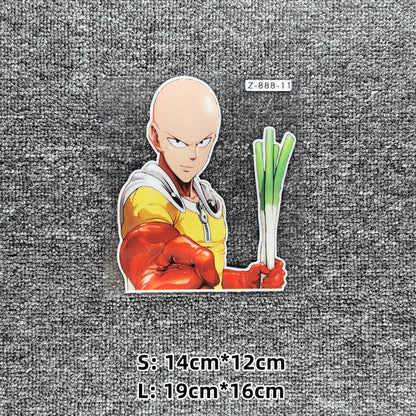 Car Stickers ONE PUNCH MAN Saitama Anime Funny Reflective Decoration For Windshield Window Trunk Bumper Motorcycle C40