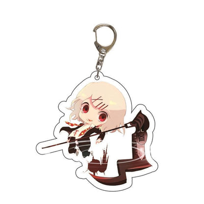 Anime Tokyo Ghoul Kaneki Ken Keychain Cosplay Acrylic Key Chain Pendant Keyring Prop