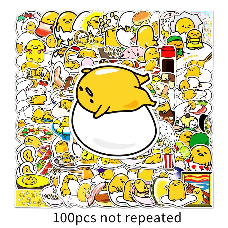 Cartoon Anime Gudetama Sanrio Kawai Stickers For Car Laptop Phone Fridge Scrapbook Decal Waterproof Graffiti Sticker Toys Kids Gifts