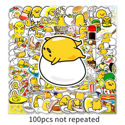 Cartoon Anime Gudetama Sanrio Kawai Stickers For Car Laptop Phone Fridge Scrapbook Decal Waterproof Graffiti Sticker Toys Kids Gifts