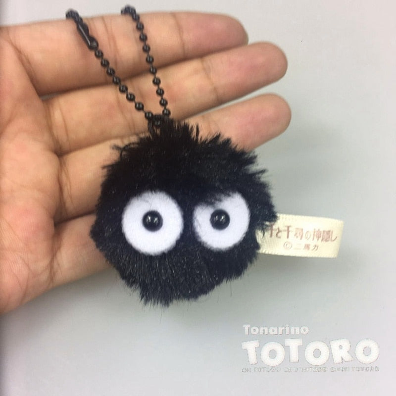 Plush My Neighbor Totoro Keychain Spirited Away Fairy dust Keyrings fit Bag Charms Purse Accessory for Miyazaki Hayao Comic Fans