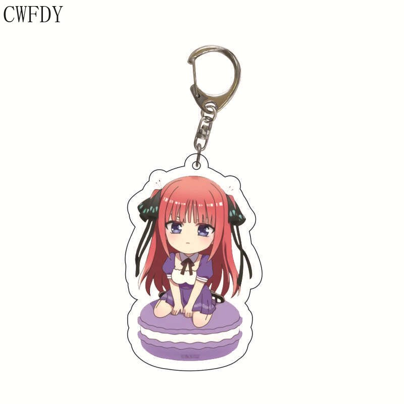 The Quintessential Quintuplets Keychain Anime Figure Nakano Ichika Nino Miku Yotsuba Itsuki Sisters Acrylic Charm Key Chain Gift