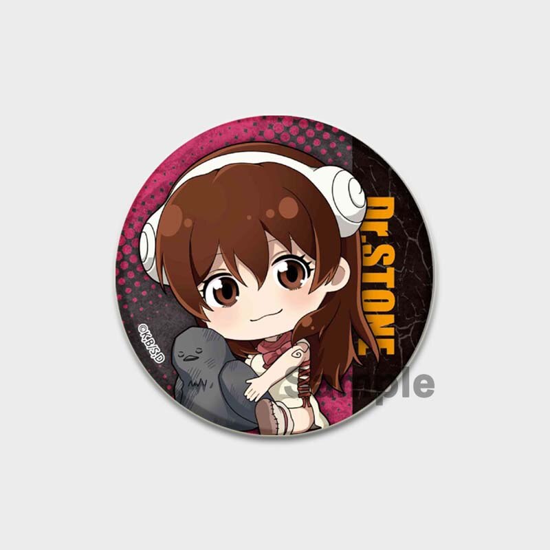 Dr. Stone Lapel Pins Cute Cartoon Figure Enamel Pin Manga Badges for Backpacks Brooches on Clothes Jewelry Accessories Fans Gifts