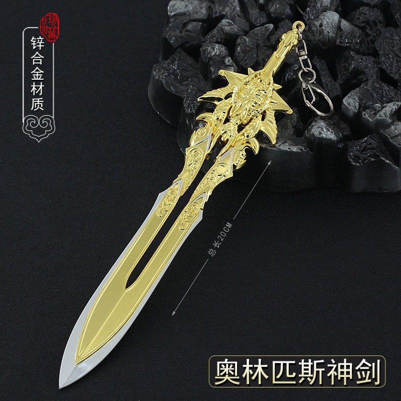 God of War Alloy Game Peripherals Models Pendant Anime Kratos Weapon Metal Replica Miniature Decoration Blade of Chaos Ornaments