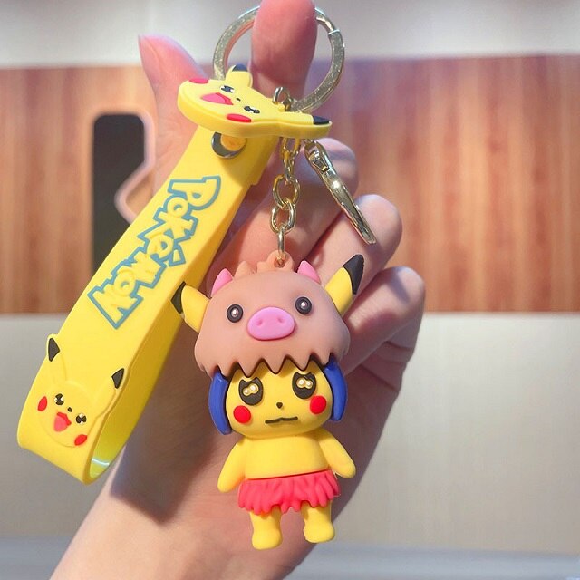 Pokemon Anime Figure Pikachu Keychain Toy Pet Eevee Leafeon Sylveon Flareon Umbreon Vaporeon Espeon Glaceon Jolteon Kids Gifts