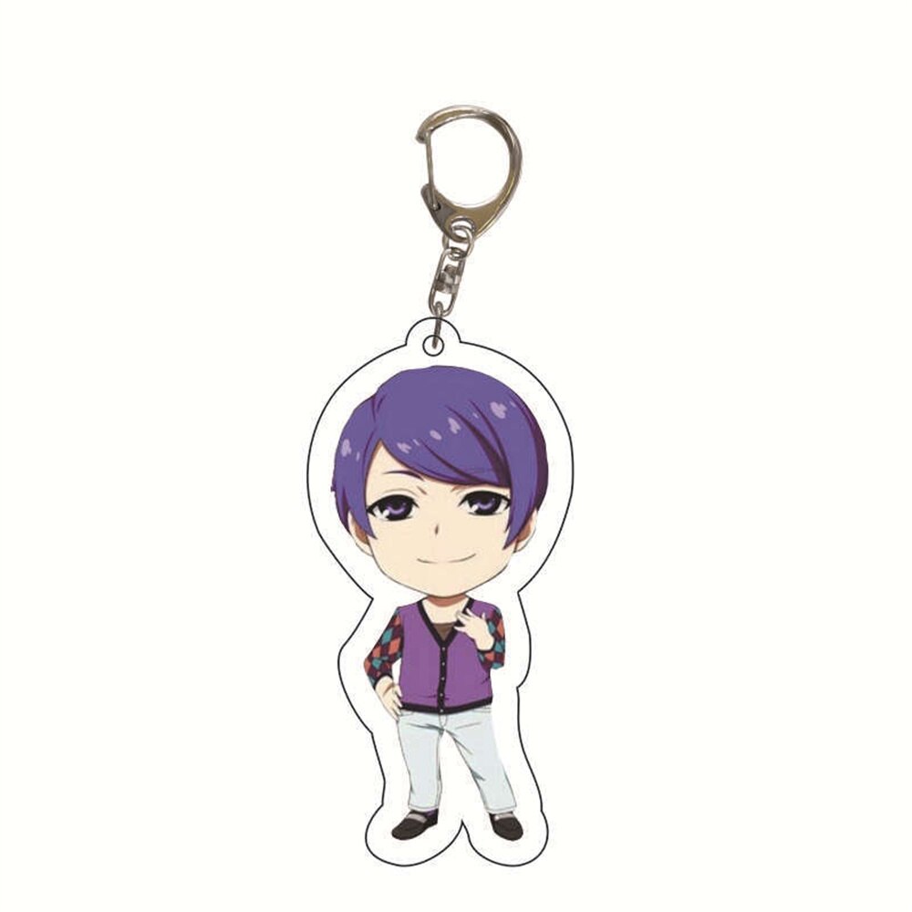 Anime Tokyo Ghoul Kaneki Ken Keychain Cosplay Acrylic Key Chain Pendant Keyring Prop