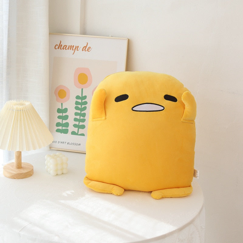 Sanrio Kawaii Gudetama Cartoon Plush Doll Children&#39;s Doll Plush Toy Sofa Backrest Throw Pillow Home Decor Surprise Birthday Gift