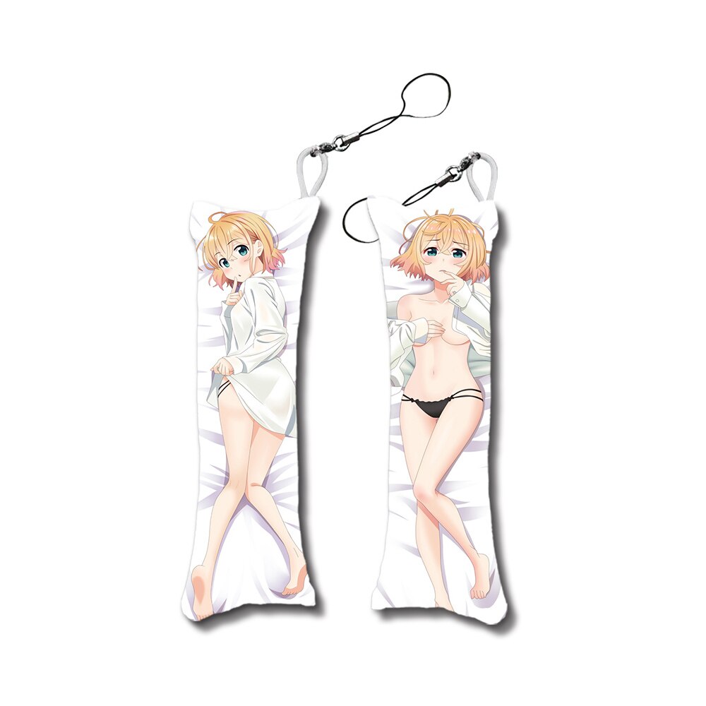 Rent A Girlfriend Mini Pillow Small Body Pillow Pendant Sarashina Ruka Dakimakura Cartoon Game Keychain