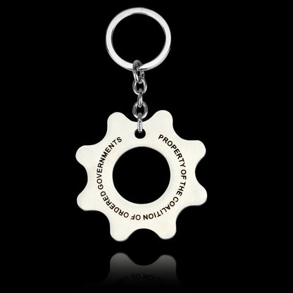 Gears of War Around The Game War Machine Gear Fashion Hip Hop Punk Style Stainless Steel Key Gift to Good Friends