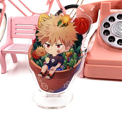 Japan Anime My Hero Academia Acrylic Stand Shoto Todoroki Ochaco Uraraka Figures Models Desktop Plate Holder Decor Standing