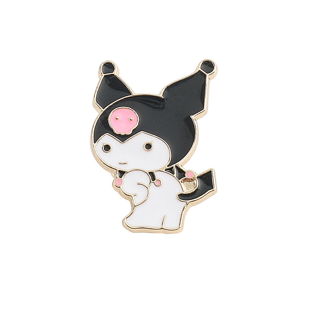 Fashion Kawaii Cinnamoroll My Melody Hello Kitty Sanrio Brooch Strawberry Creative Cute Metal Brooch Wholesale